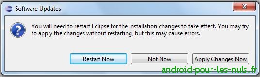 Installation ADT Android dans Eclipse