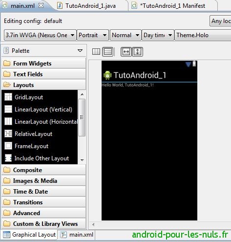 layout SDK android eclipse