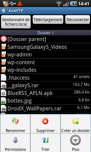 client FTP pour Android andFTP