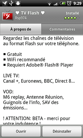 tvflash la tele sous android