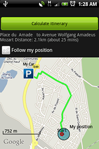 localisateur de voiture pour android