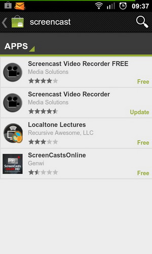 screencast android sur le market