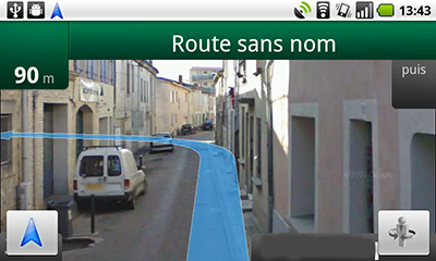 google GPS mode pieton