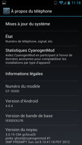 Cynaogenmod9 GalaxyS3 systeme 1