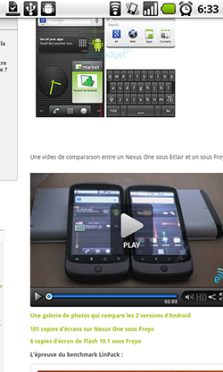 Flash sous Android 2.2