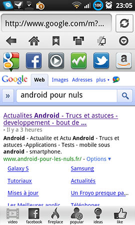 skyfire 3.0 pour android avec facebook