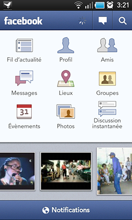 facebook pour android