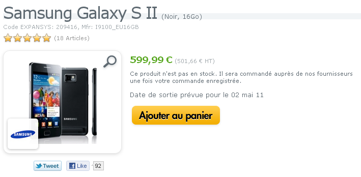 Promo Galaxy S2 expansys