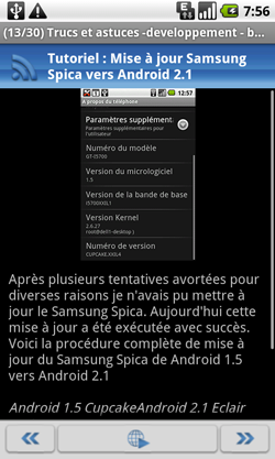 Articles Actualite Android RSS