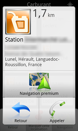 HTC Desire Z application tableau de bord GPS