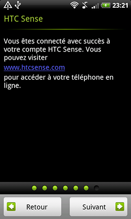 HTC desire Z connexion