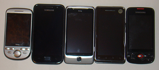 comparaison taille htc desire Z