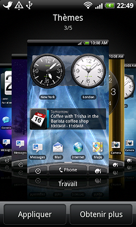 test HTC desire Z themes