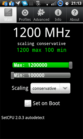 Spike Speedy Edition 1.2 GHZ sur Galaxy S