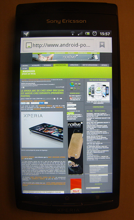 test XperiaARC-androidpourlesnuls