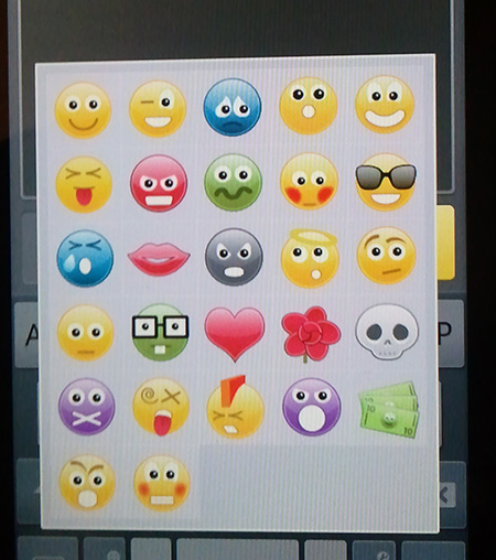 test XperiaARC-emoticones