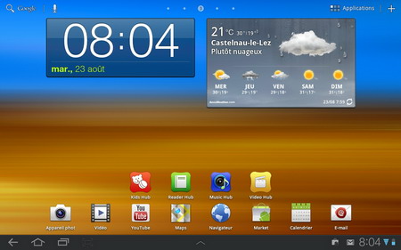 Samung GalaxyTab 101 meteo