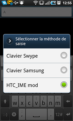 installer clavier HTC 