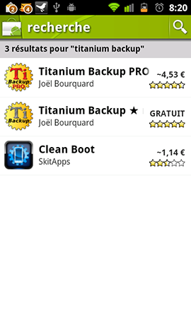 titanium backup sauvegarder données