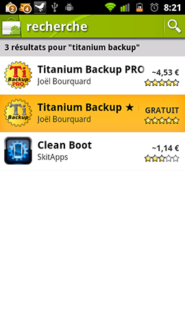 titanium backup sauvegarder données