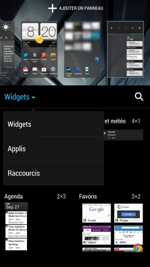 widgets HTC One