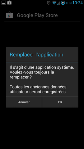 remplacer Google Play par Google Play 4