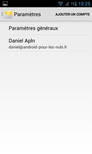 ajouter compte email sur android