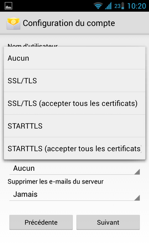 email android securite