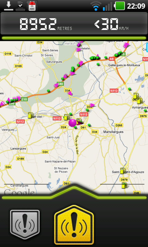 Abonentendeur Avertisseur de Radars